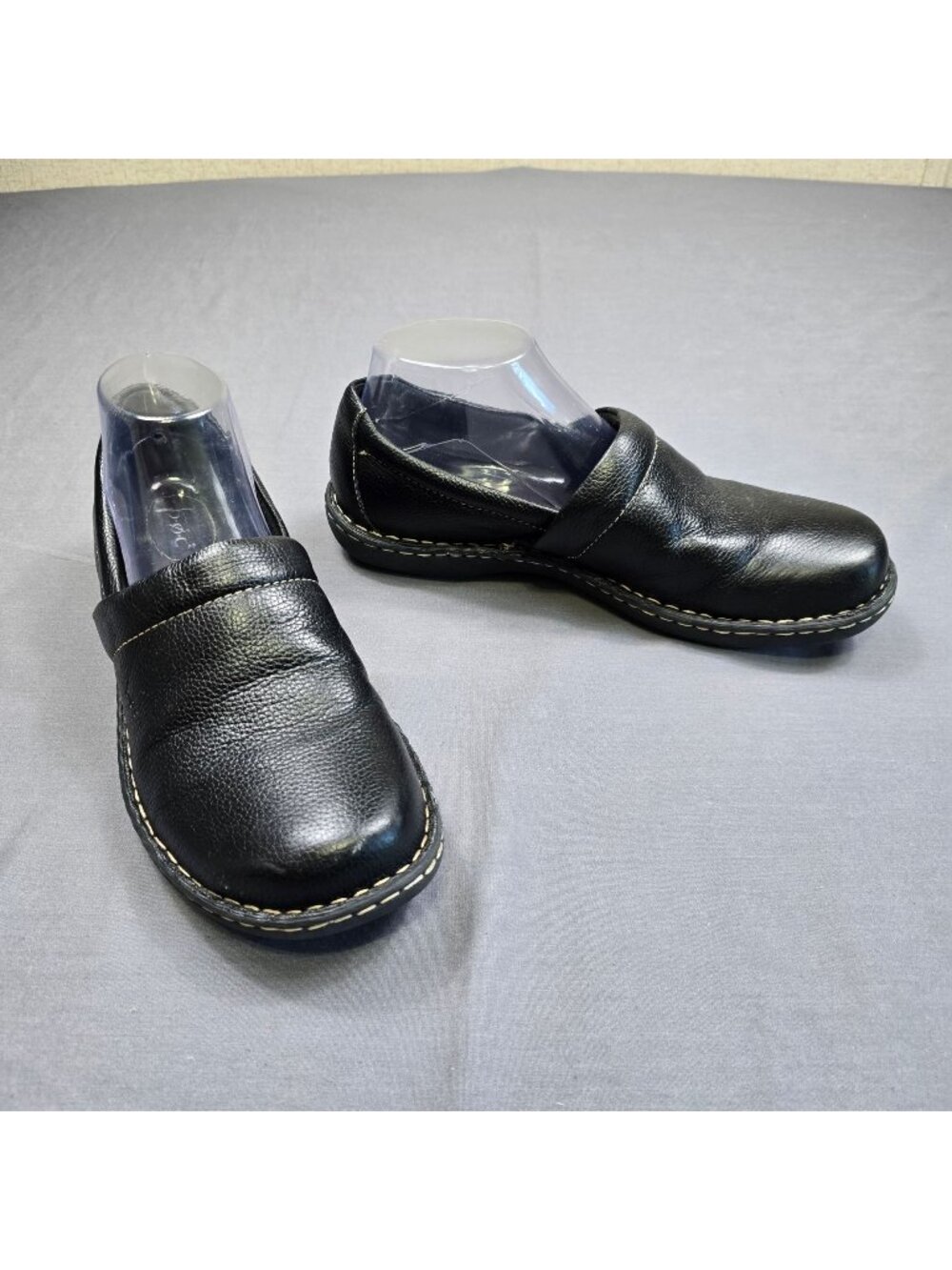 BOC Born 9.5M Womens Casual Slip-On Shoes Black Leather Comfort Loafers